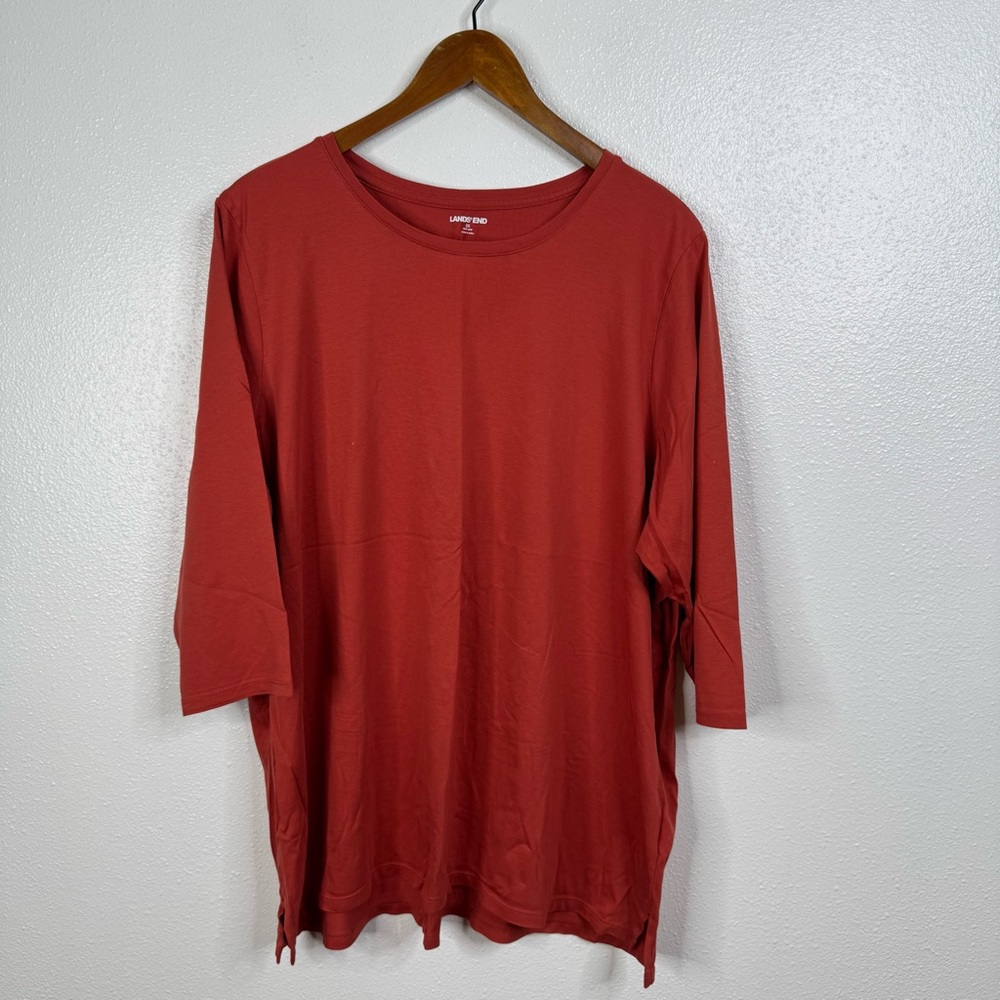 Lands' End‎ Burnt Orange Knit Top Size 2x